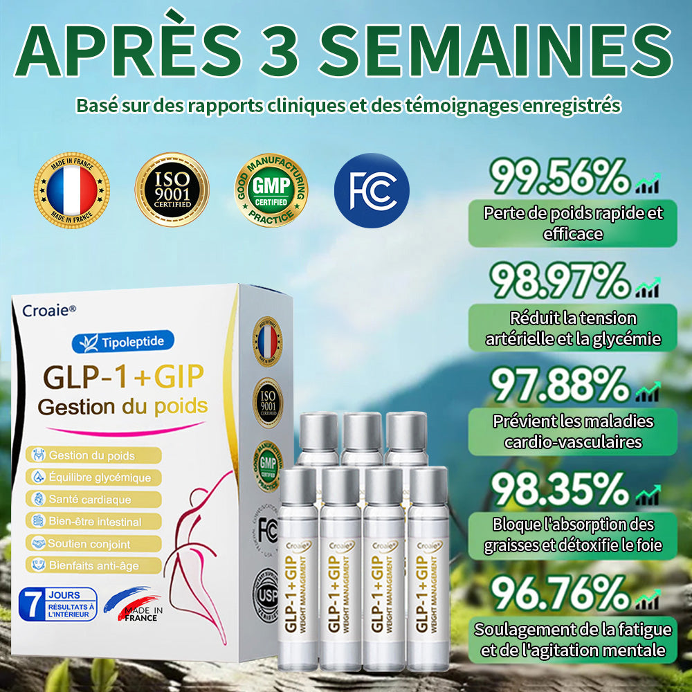 🇫🇷 ANSM Certifié | Boutique Officielle France— Croaie® Solution oraxle Telportide, solution double action GIP et GLP-1 pour la perte de poids, une bouteille par jour, résultats en 7 jours  💳--