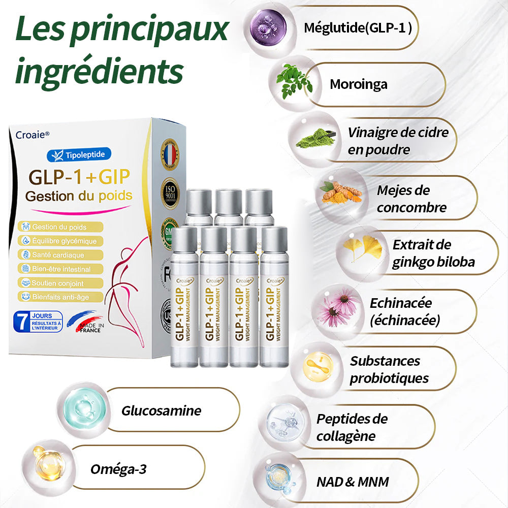 🇫🇷 ANSM Certifié | Boutique Officielle France— Croaie® Solution oraxle Telportide, solution double action GIP et GLP-1 pour la perte de poids, une bouteille par jour, résultats en 7 jours  💳--